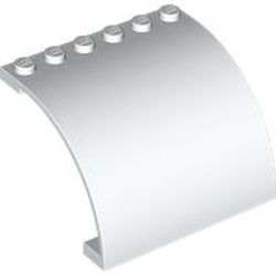 LEGO part 5065 Panel 6 x 5 x 3 1/3 Curved Top in White