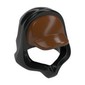 Hood over Cap, Reddish Brown Cap Pattern
