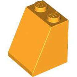 LEGO part 3678b Slope 65° 2 x 2 x 2 with Bottom Tube in Flame Yellowish Orange/ Bright Light Orange