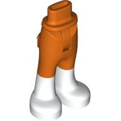 LEGO part 2277c01pr0019 Minidoll Hips and Trousers with Back Pockets with print in Reddish Orange