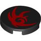 Tile Round 2 x 2 with Red Shadow Outline print