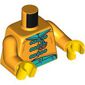 Torso, Tang Jacket, Dark Turquoise Laces, Belt print, Bright Light Orange Arms, Yellow Hands