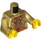Torso, Jacket, Gold Laces, Lime Buttons, Dark Orange Shirt print, Pearl Gold Arms, Yellow Hands