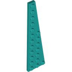LEGO part 47398 Wedge Plate 12 x 3 Right in Bright Bluish Green/ Dark Turquoise
