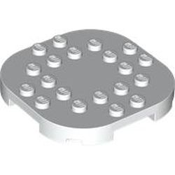 LEGO part 66789 Plate Round Corners 6 x 6 x 2/3 Circle with Reduced Knobs in White