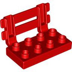 LEGO part 4850 Duplo Fence/Bench 2 x 4 in Bright Red/ Red