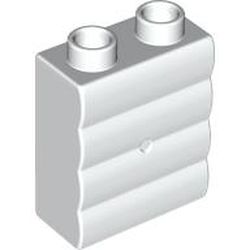 LEGO part WALL 1X2X2 PLANK PATTERN in White (6475461|18783)