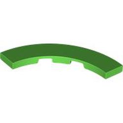 LEGO part 27507 Tile 4 x 4 Curved, Macaroni in Bright Green