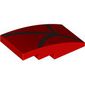 Slope Curved 4 x 2 No Studs, Black Lines (Webbing) Print