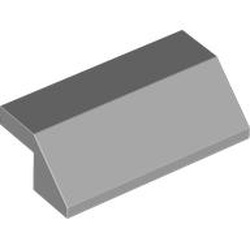LEGO part 5540 Slope 45° 2 x 4 with 2/3 Inverted Cutout and no Stud in Medium Stone Grey/ Light Bluish Gray