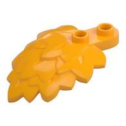 LEGO part 5058 LEAF 4X5X1 2/3 in Flame Yellowish Orange/ Bright Light Orange