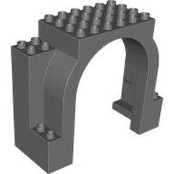 LEGO part 5557 Duplo Arch 4 x 10 x 7 in Dark Stone Grey / Dark Bluish Gray