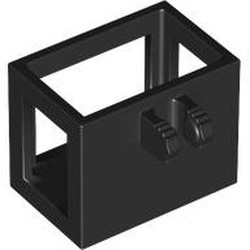LEGO part 51858 Crane Basket 2 x 3 x 2 with Locking Hinge Fingers in Black