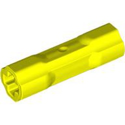 LEGO part 42195 Technic Driving Ring Connector Smooth [2 rounded and 2 flat side walls] in Vibrant Yellow
