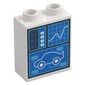 Duplo Brick 1 x 2 x 2 with Computer Screen, Graph, Car Model print