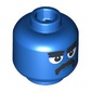 Minifig Head, White Eyes, Big Black Eyebrows, Moustache
