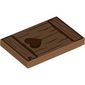 Tile 2 x 3 with Wooden Shutter, Heart-Shaped Hole print