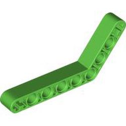 LEGO part 6629 Technic Beam 1 x 9 Bent (6 - 4) Thick in Bright Green