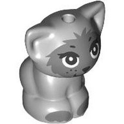 LEGO part 107124 CAT, W/ 1.5 HOLE, NO. 33 in Medium Stone Grey/ Light Bluish Gray