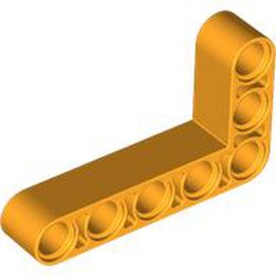 LEGO part 32526 Technic Beam 3 x 5 L-Shape Thick in Flame Yellowish Orange/ Bright Light Orange