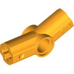 LEGO part 32016 Technic Axle and Pin Connector Angled #3 - 157.5° in Flame Yellowish Orange/ Bright Light Orange