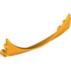 LEGO part 80284 Technic Panel Car Mudguard Arched 13 x 2 x 5, Arched Top, Pointed Bottom in Flame Yellowish Orange/ Bright Light Orange