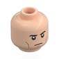 Minifig Head Paul Atreides, Dark Eyebrows, Cheek Lines, Neutral/Stern print