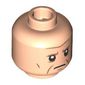 Minifig Head Baron Vladimir Harkonnen, Medium Nougat Eyebrows, Wrinkles, Angry, Grumpy