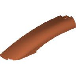 LEGO part 77180 Slope Curved 10 x 2 x 2 with Curved End Left in Dark Orange