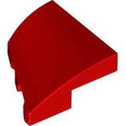 LEGO part 5093 Slope Curved 2 x 2 with Stud Notch Right in Bright Red/ Red