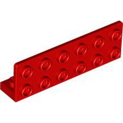 LEGO part 5090 Bracket 1 x 26 - 2 x 6 Inverted in Bright Red/ Red