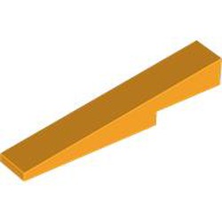 LEGO part 4569 Brick Sloped 1 x 6 x 1 with 1 x 2 x 1 / 3 Cutout in Flame Yellowish Orange/ Bright Light Orange