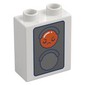 Duplo Brick 1 x 2 x 2 with Red/Green Traffic Light, Face print