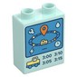 Duplo Brick 1 x 2 x 2 with Control Screen, Train Track, Times print
