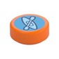 Tile Round 1 x 1 with Kayak print (Kayak Badge)
