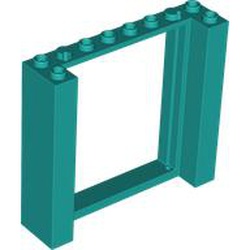 LEGO part 80400 Door Frame Double 2 x 8 x 6 in Bright Bluish Green/ Dark Turquoise
