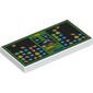Tile 2 x 4 with Computer Game, Bright Green Background print