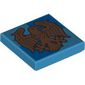 Tile 2 x 2 with Copper Raven, Ravenclaw Crest print