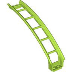 LEGO part 26560 Vehicle Track, Roller Coaster Ramp Large Upper Part, 6 Bricks Elevation in Bright Yellowish Green/ Lime