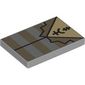 Tile 2 x 3 with Dark Tan Striped Prison Shirt, Black Symbols print