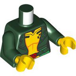 LEGO part 973pr6997 MINI UPPER PART, NO. 6997 in Earth Green/ Dark Green