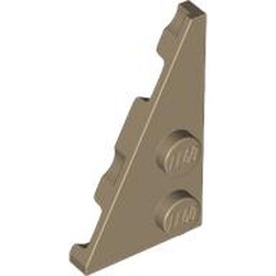 LEGO part 65429 Wedge Plate 2 x 4 27° Left in Sand Yellow/ Dark Tan