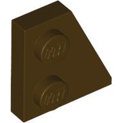 LEGO part 24307 Wedge Plate 2 x 2 Right in Dark Brown