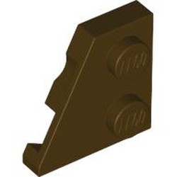 LEGO part 24299 Wedge Plate 2 x 2 Left in Dark Brown