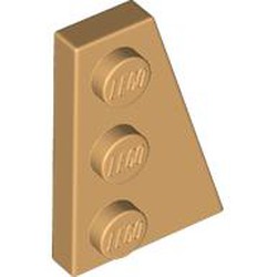 LEGO part 43722 Wedge Plate 3 x 2 Right in Warm Tan