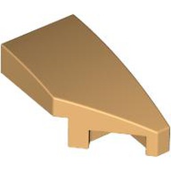 LEGO part 29119 Slope Curved 2 x 1 with Stud Notch Right in Warm Tan