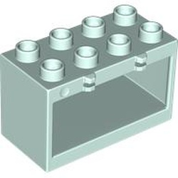 LEGO part 60775 Duplo Container Box 2 x 4 x 2 with Open Sides in Aqua/ Light Aqua