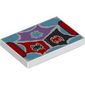 Tile 2 x 3 with Red/Black/Medium Azure Spiders on Black/Red/Lavender Fields print