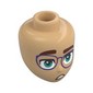 Minidoll Head Purple Glasses, Dark Turquoise Eyes, Confused