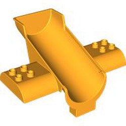 LEGO part 4775 Duplo Slide 8 x 10 x 5 with 2 x 2 Studs on Both Sides in Flame Yellowish Orange/ Bright Light Orange